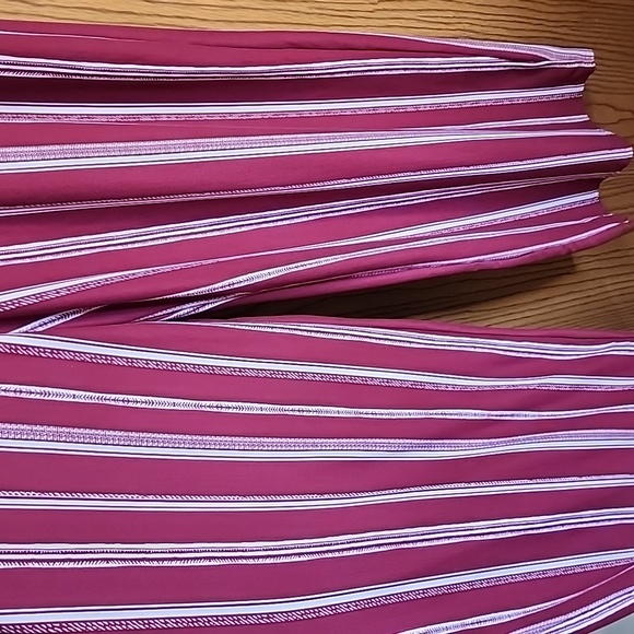 Kristen Nicole maroon white stripe jumpsuit - Picture 5 of 10